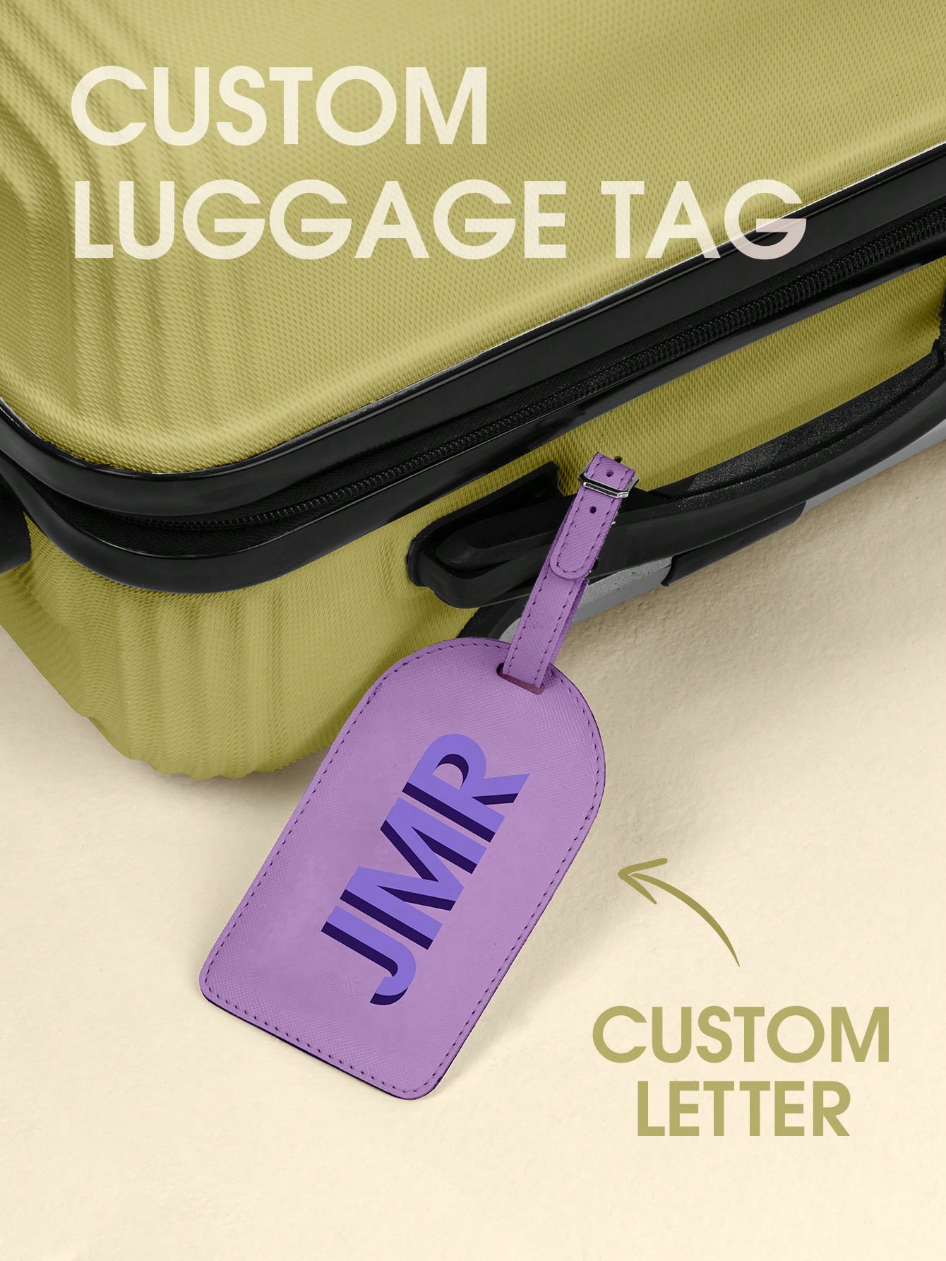Women'S Accessories For Suit - Personalized Initial Luggage Tag Custom Letter