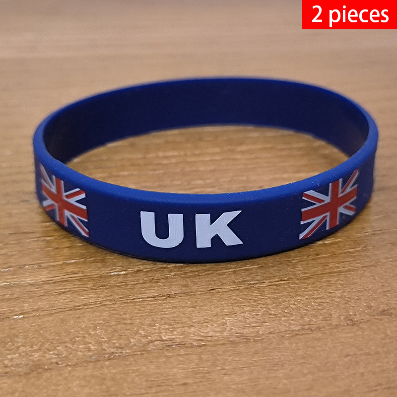 Women'S Accessories Uk - 2pcs UK National Flag Wristbands Sports