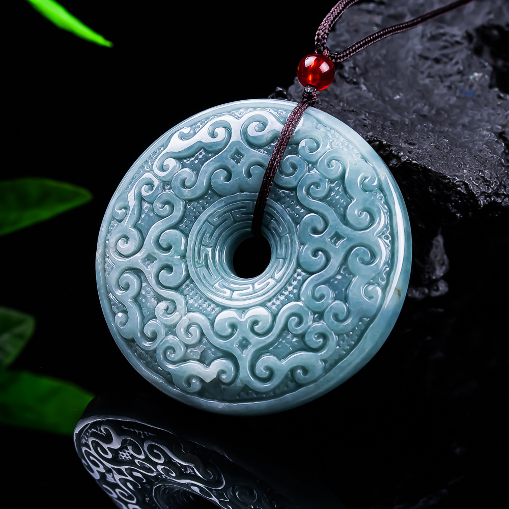 Women'S Accessories And Jewelry - Natural Burmese Jadeite Flower Pendant Necklace