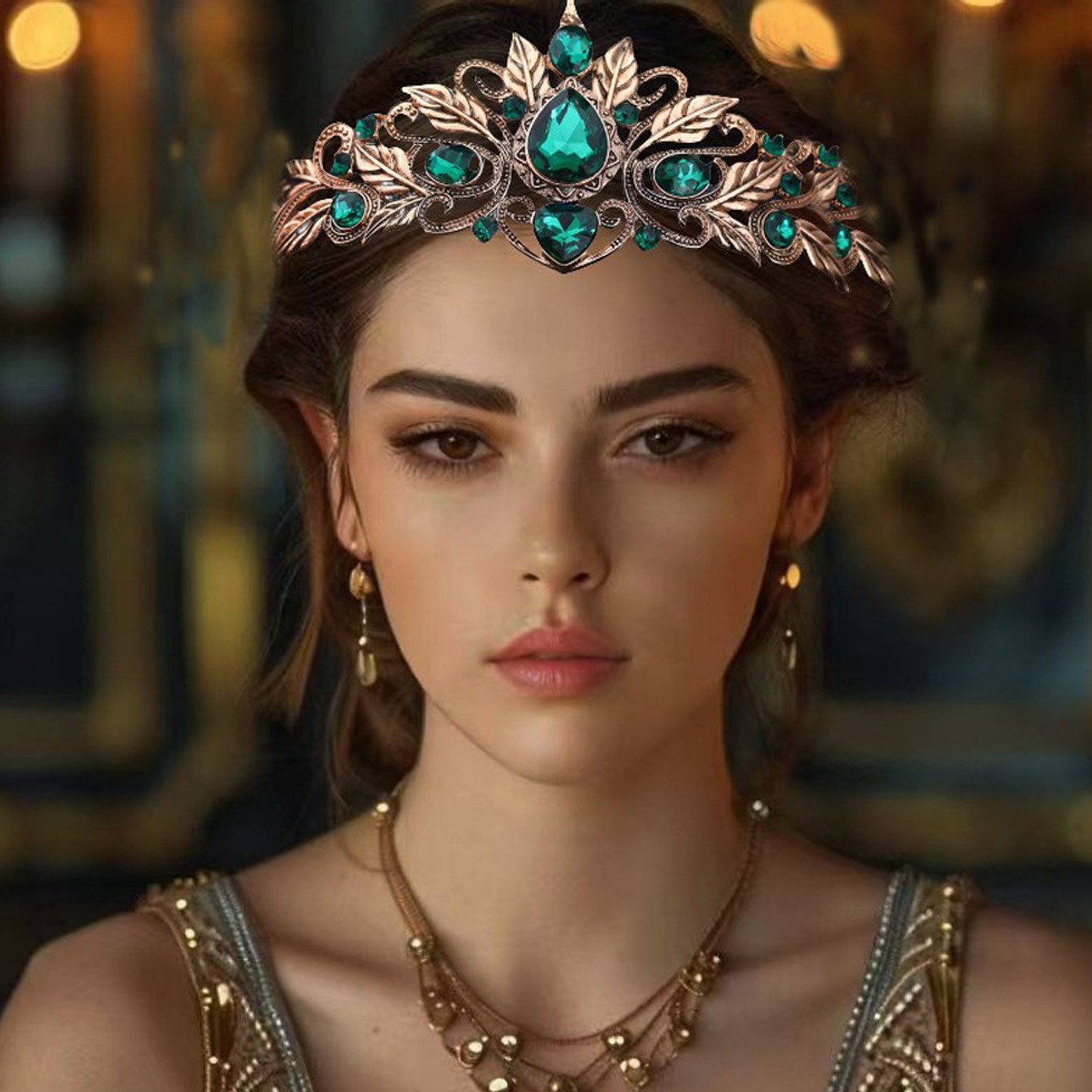 Women Accessories For Wedding - Baroque Style Round Tear Drop Hair