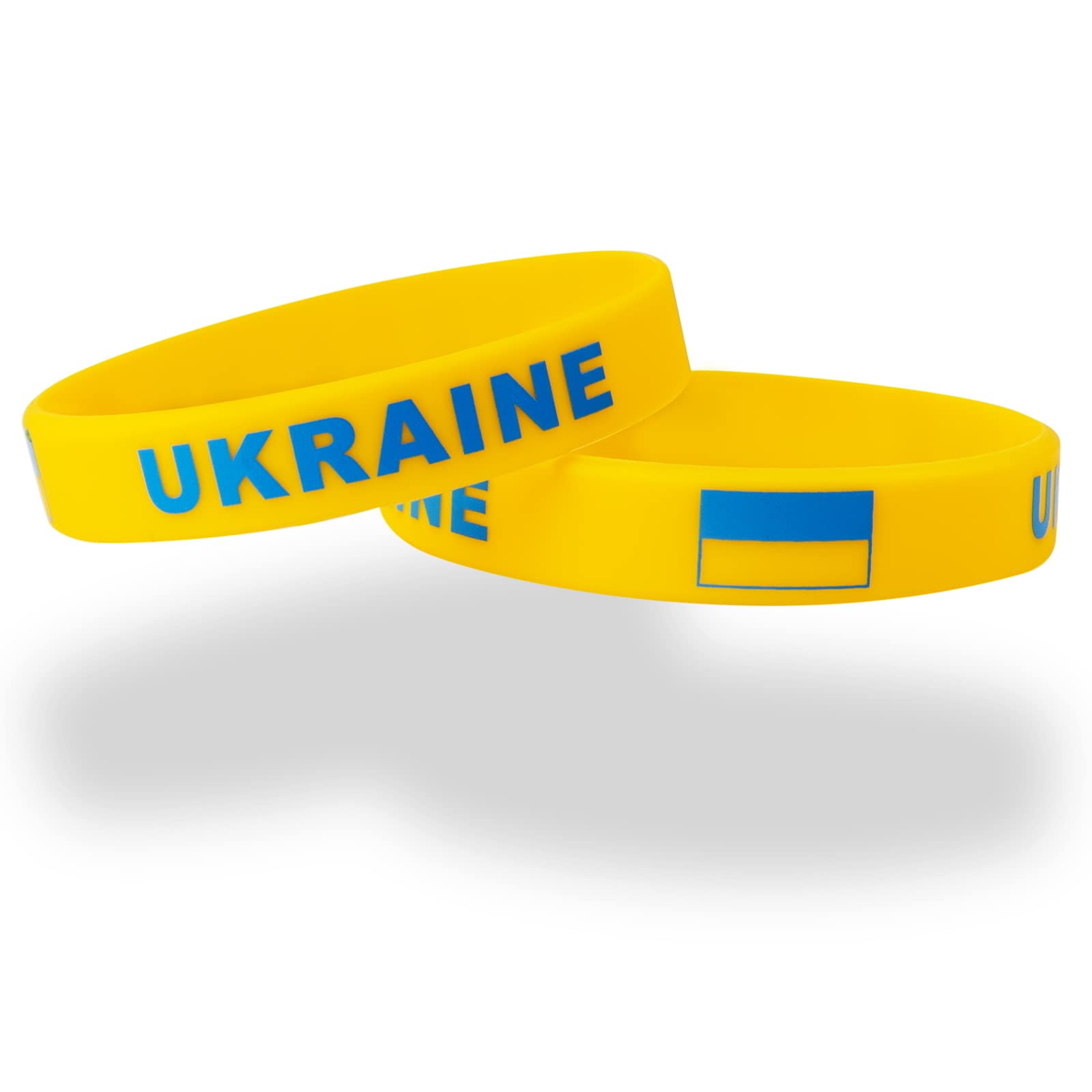 Women'S Accessories Uk - 2pcs Ukraine Flag Bracelet Silicone Motivational