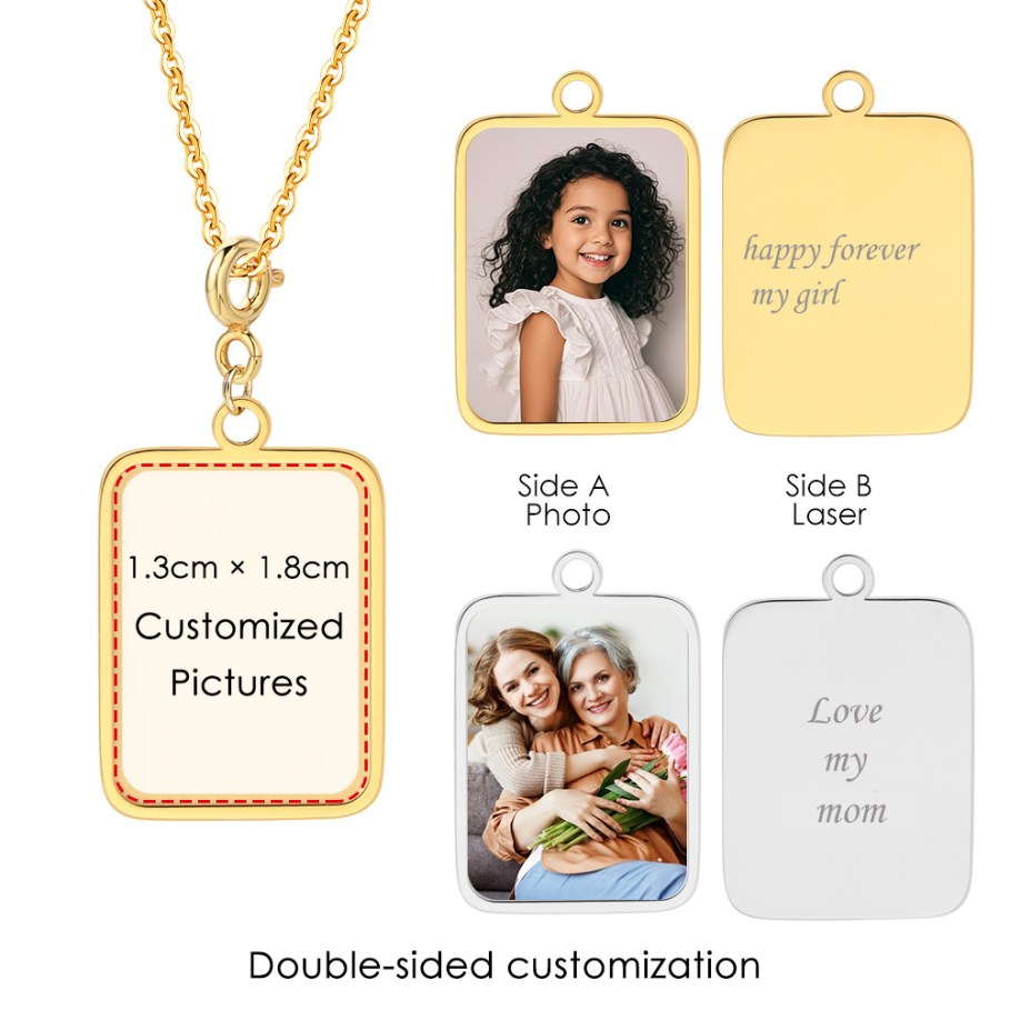 Women Accessories Photos - Customized Photo Letter Flag Pendant Necklace