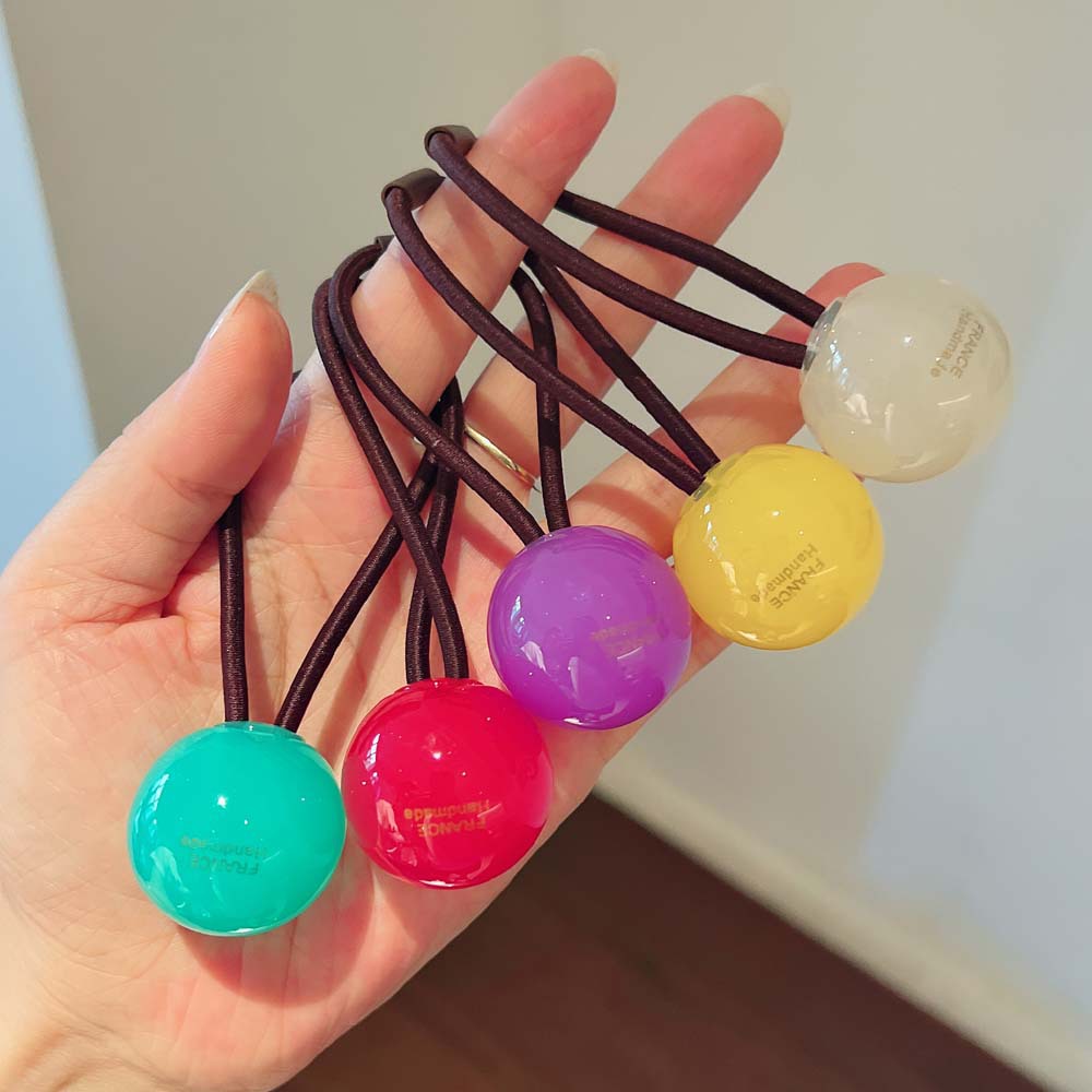 Women Accessories Wholesale China - Ins Popular Colorful Transparent Ball Elastic
