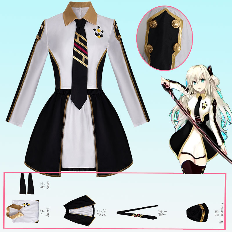 Women'S Accessories For Suit - Anime Womens Costume Cosplay Suit Sky