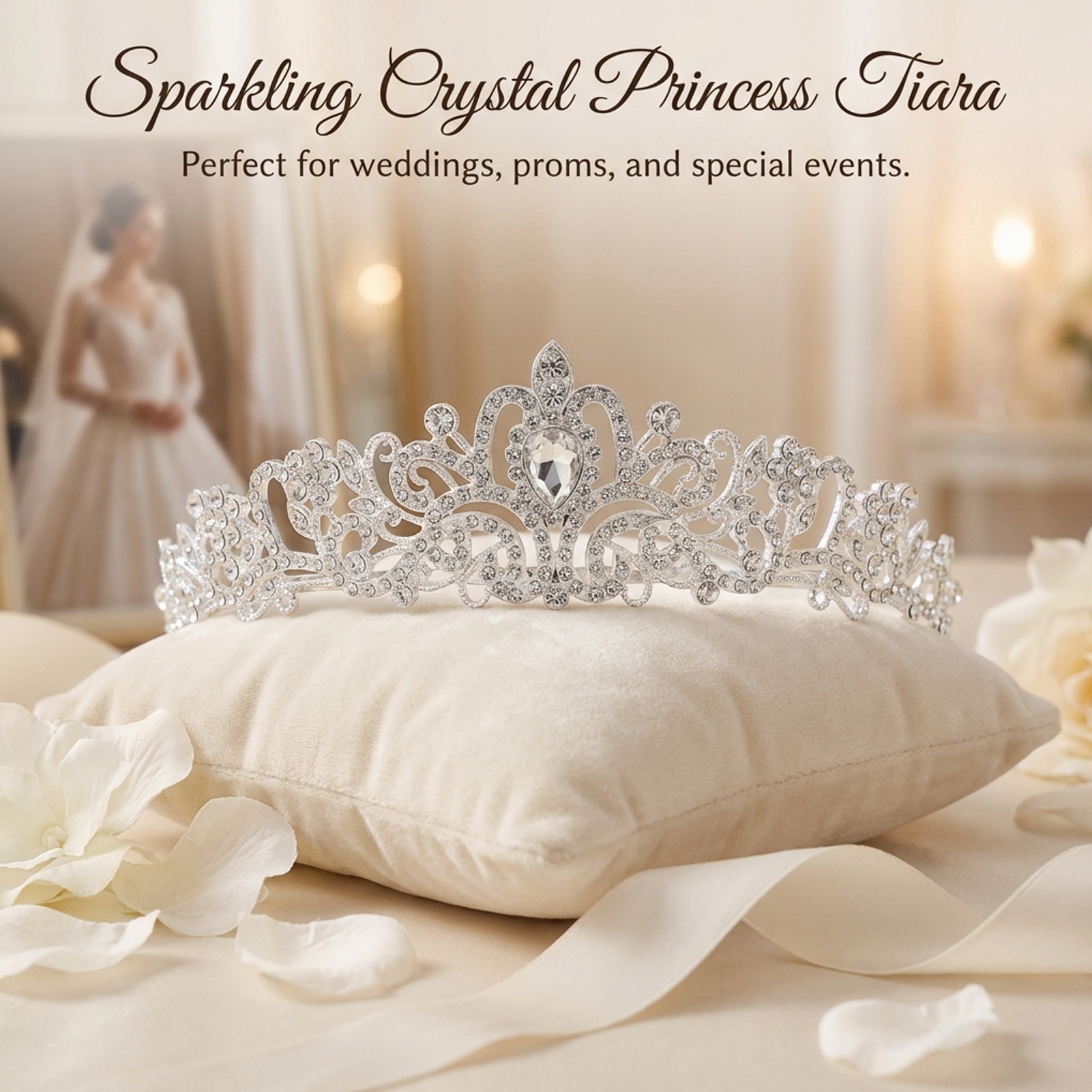 Elegant Bridal Crown Sparkly R - огляд і ціна Women'S Accessories And Jewelry