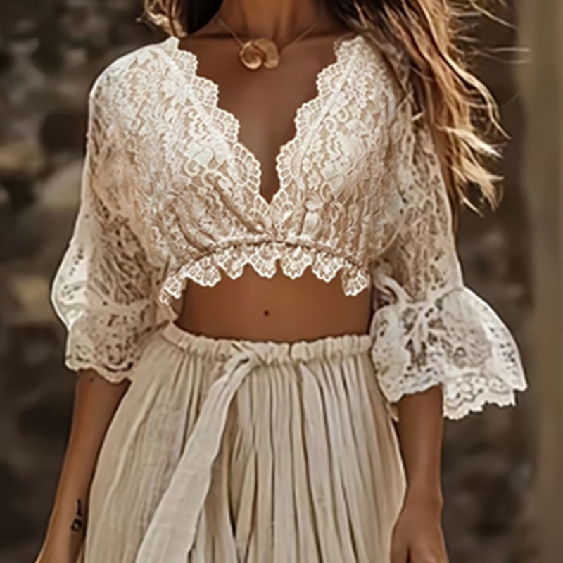 Womens Bohemian Lace Two Piece - огляд і ціна Women'S Vacation Accessories