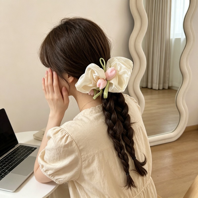 Korean Tulip Elastic Scrunchie - огляд і ціна Women Accessories Photos