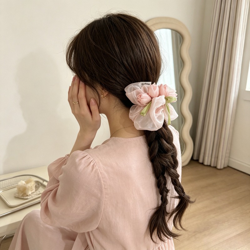 Korean Tulip Elastic Scrunchie - огляд і ціна Women Accessories Photos
