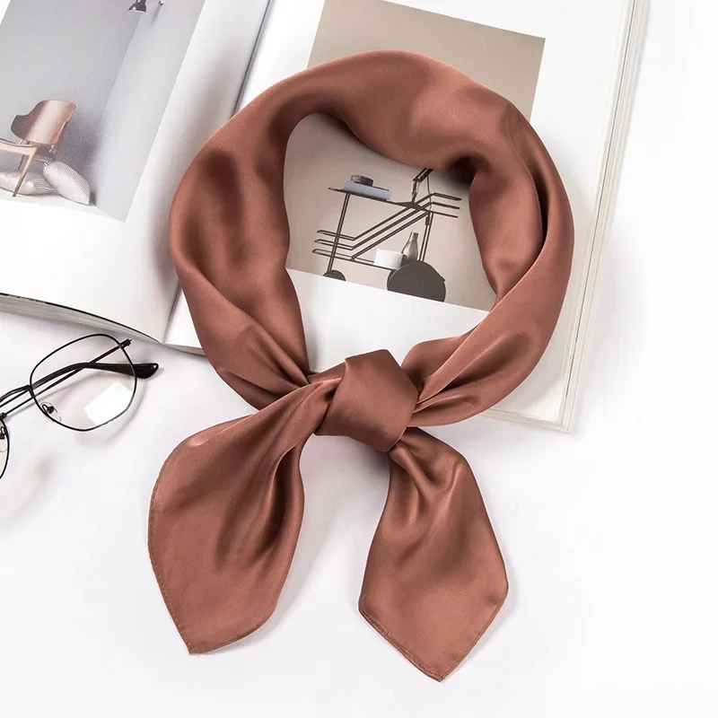 Satin Scarf Women 70cm Solid C - огляд і ціна Women Accessories Wholesale China