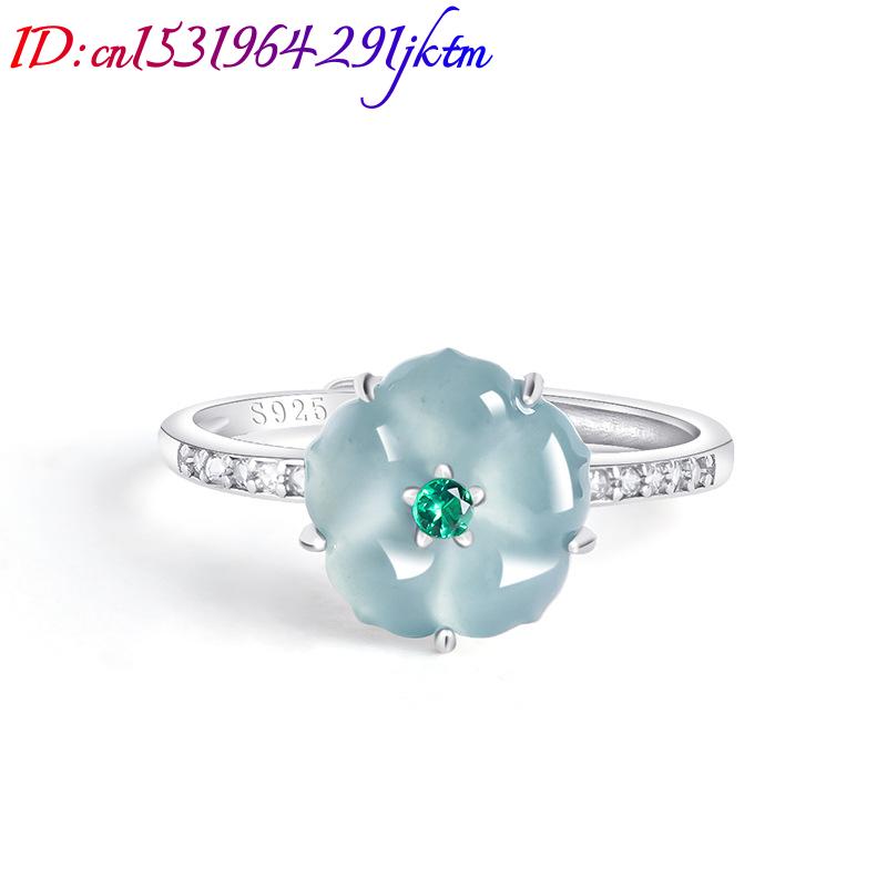Blue Burmese Jadeite Flower Ri - огляд і ціна Woman Accessory