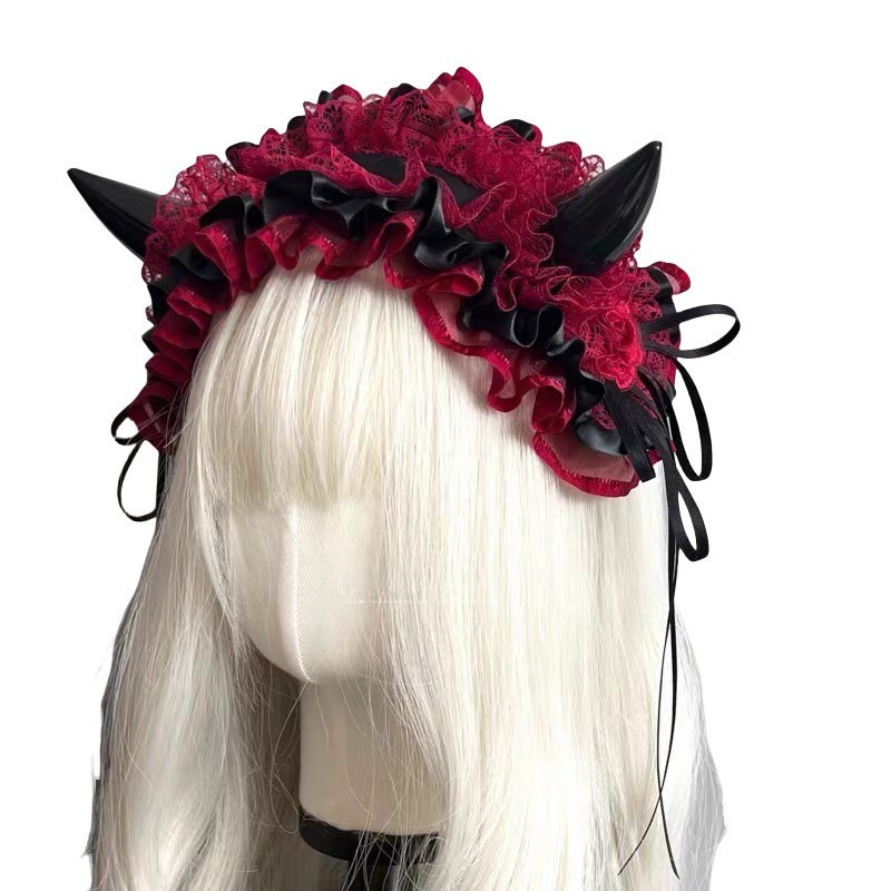 Japanese Gothic Lace Bow Headb - огляд і ціна Women Accessories Photos