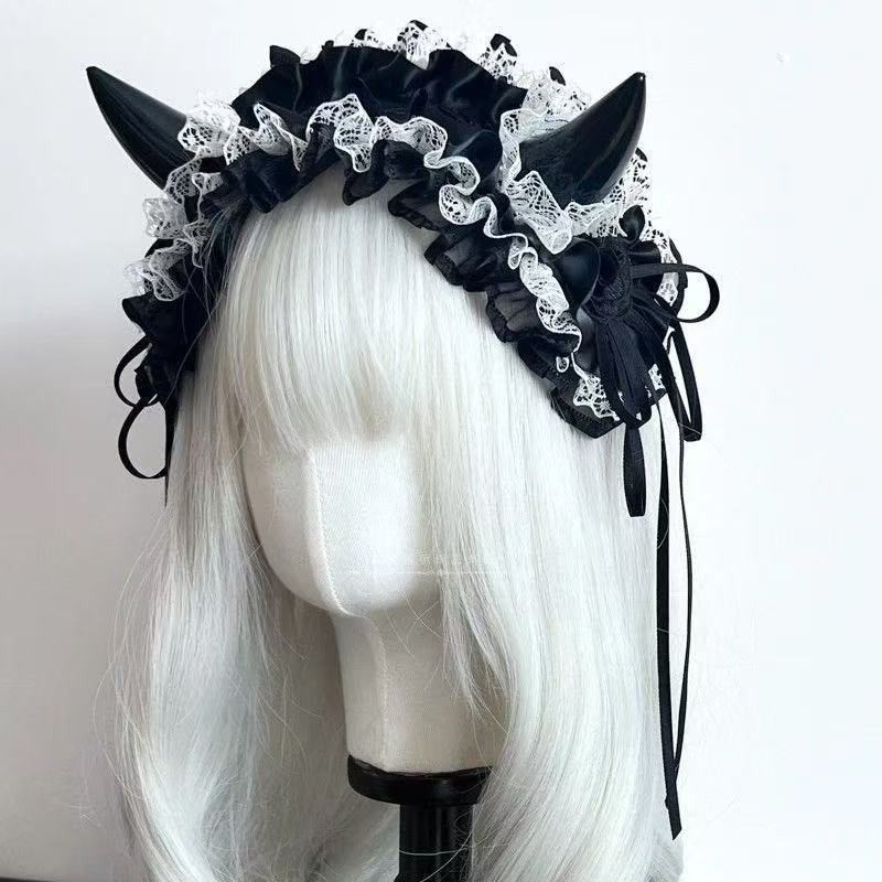 Japanese Gothic Lace Bow Headb - огляд і ціна Women Accessories Photos