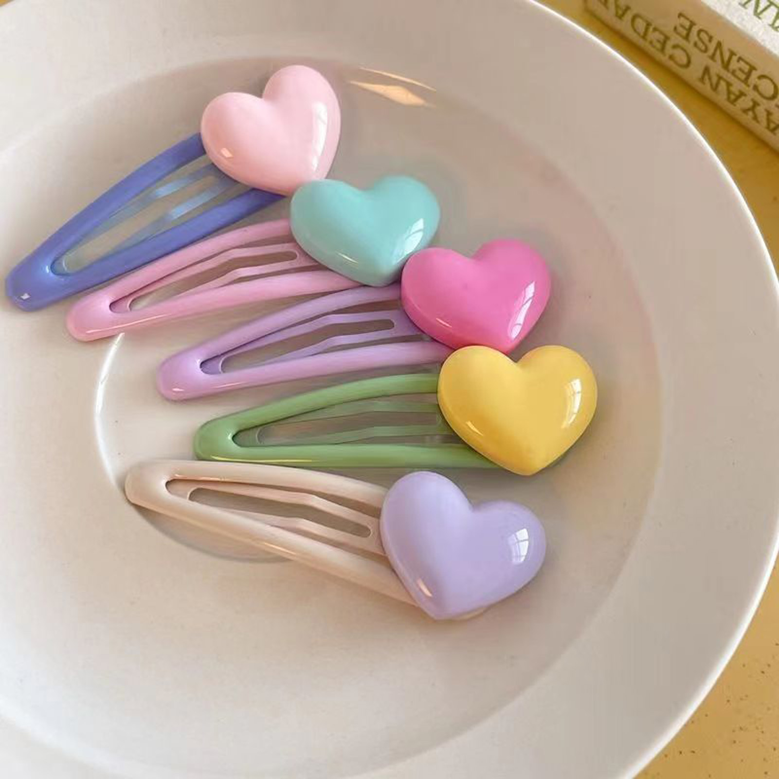 5pcs Cartoon Heart Hair Clips  - огляд і ціна Women Accessories Wholesale China