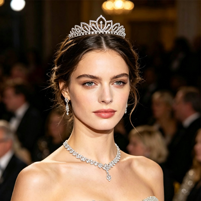 Silver Color Sparkling Rhinest - огляд і ціна Women Accessories For Wedding