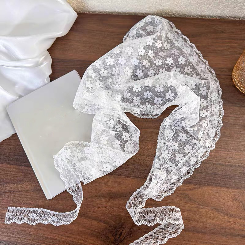 White Woven Floral Lace Hair S - огляд і ціна Women Accessories Photos