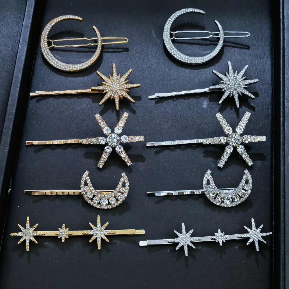 3/4 pcs set Crystal Star Hairp - огляд і ціна Women Accessories Wholesale