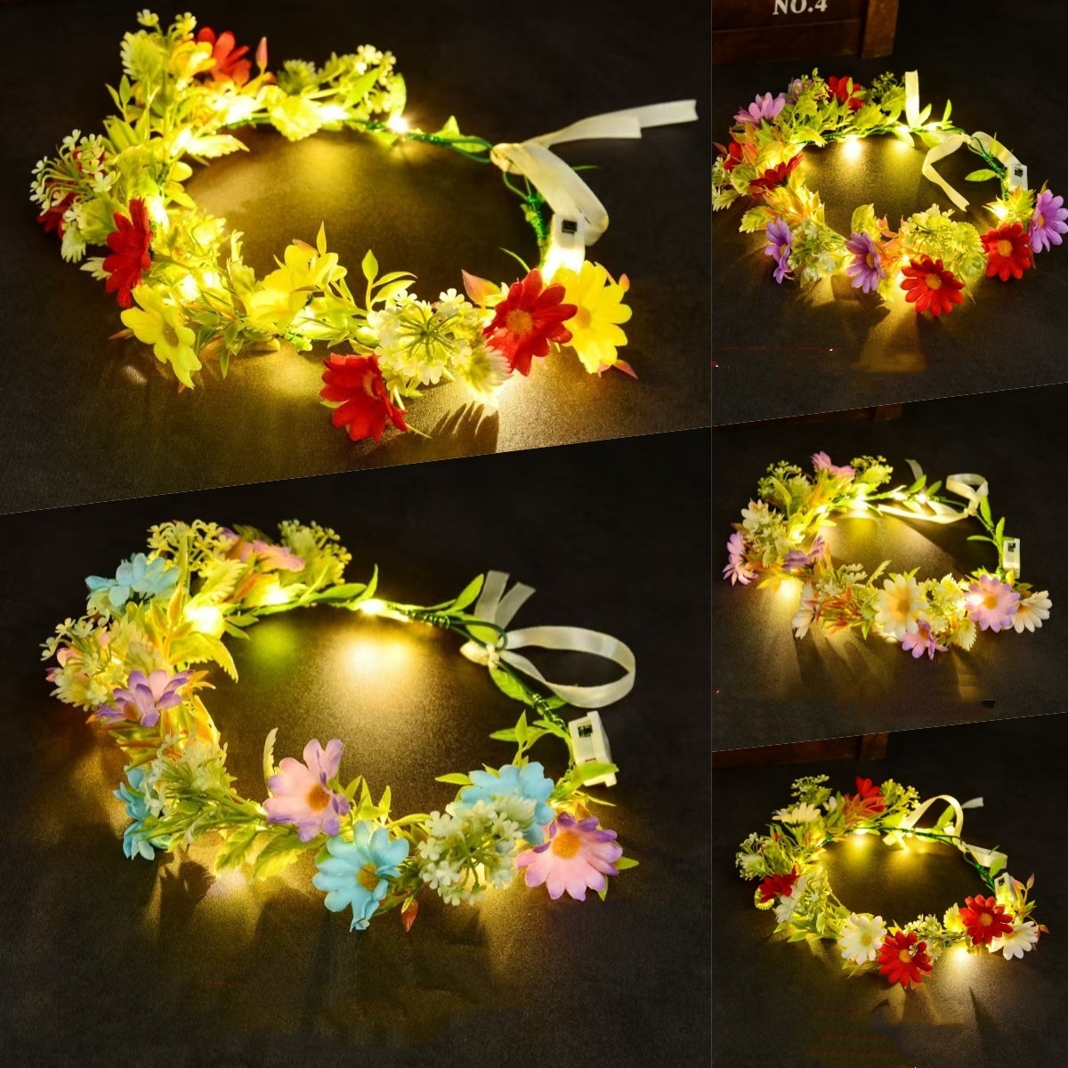 LED Light Up Flower Crown Head - огляд і ціна Women Accessories Photos