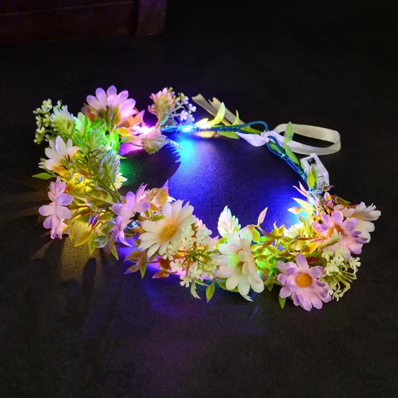 LED Light Up Flower Crown Head - огляд і ціна Women Accessories Photos