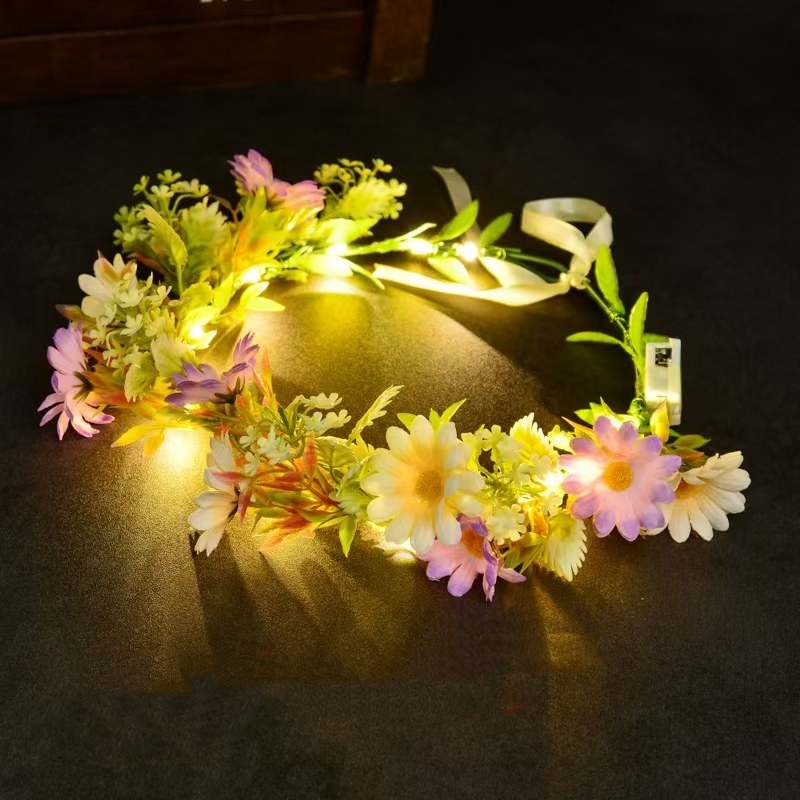LED Light Up Flower Crown Head - огляд і ціна Women Accessories Photos