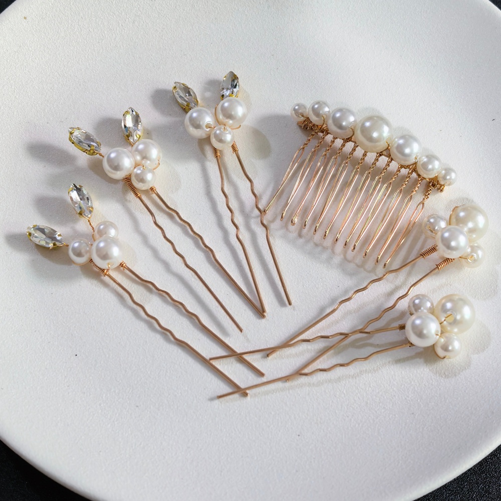 Pearl Crystal Hair Pins Comb S - огляд і ціна Women Accessories Wholesale