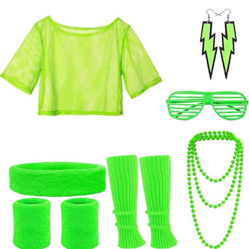80s Hippie Disco Outfit Set Ne - огляд і ціна Women'S Vacation Accessories