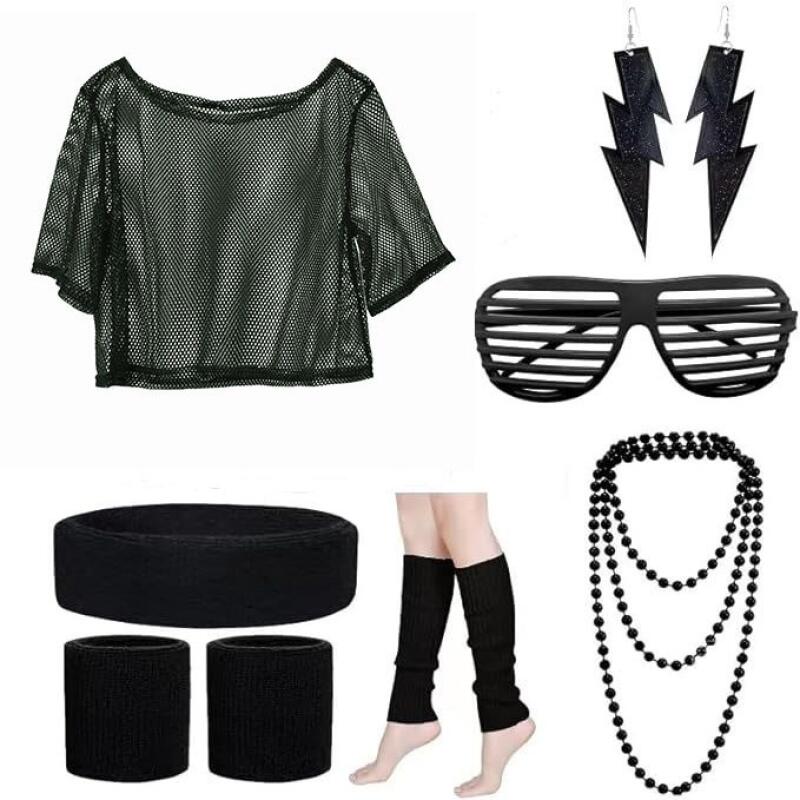 80s Hippie Disco Outfit Set Ne - огляд і ціна Women'S Vacation Accessories