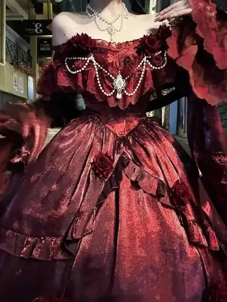 Beauty Princess Dress Red Loli - огляд і ціна Women'S Vacation Accessories