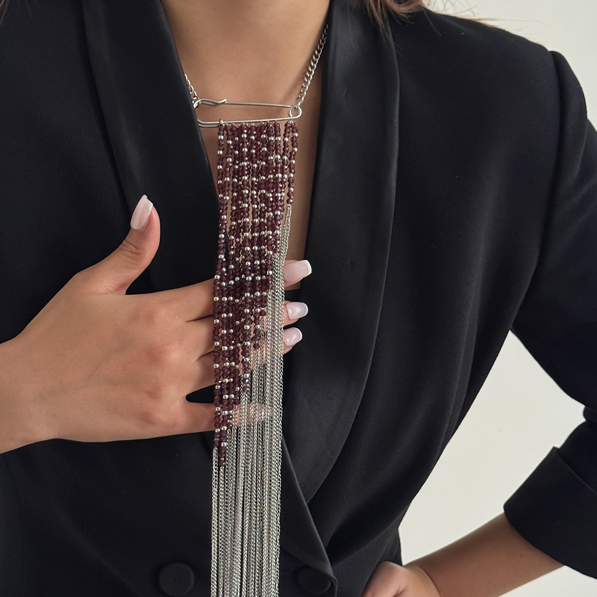 Silver Color Tassel Chain Broo - огляд і ціна Women'S Accessories And Jewelry