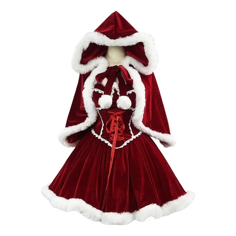 New Year Red Dress Cloak Cospl - огляд і ціна Women'S Vacation Accessories