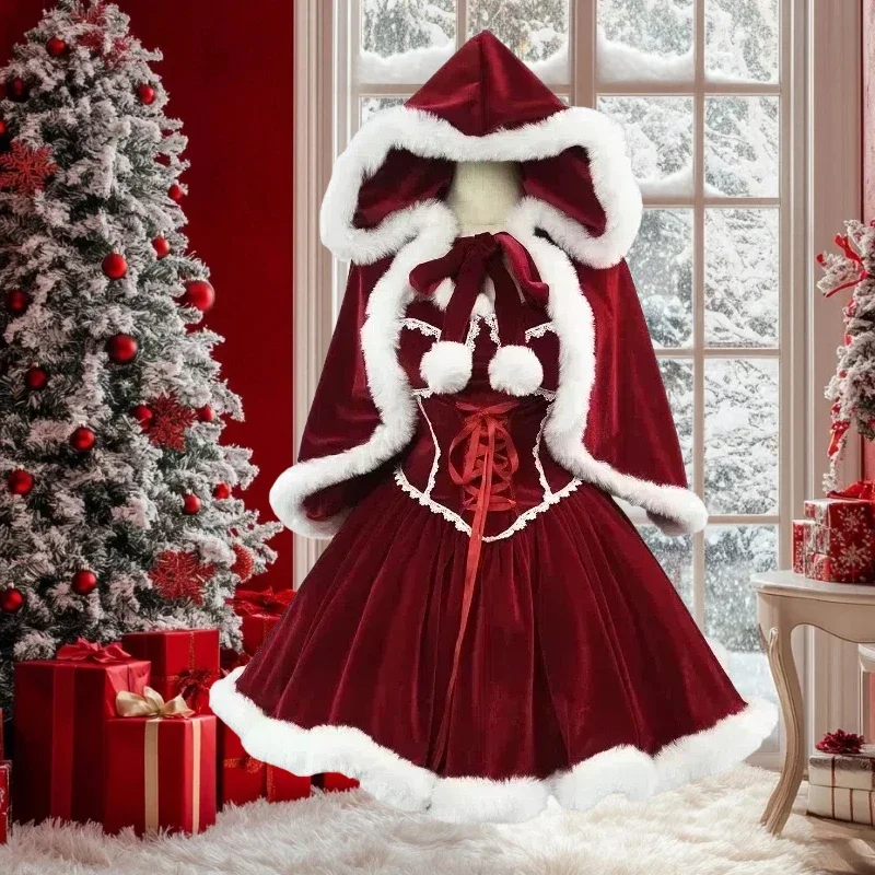 New Year Red Dress Cloak Cospl - огляд і ціна Women'S Vacation Accessories