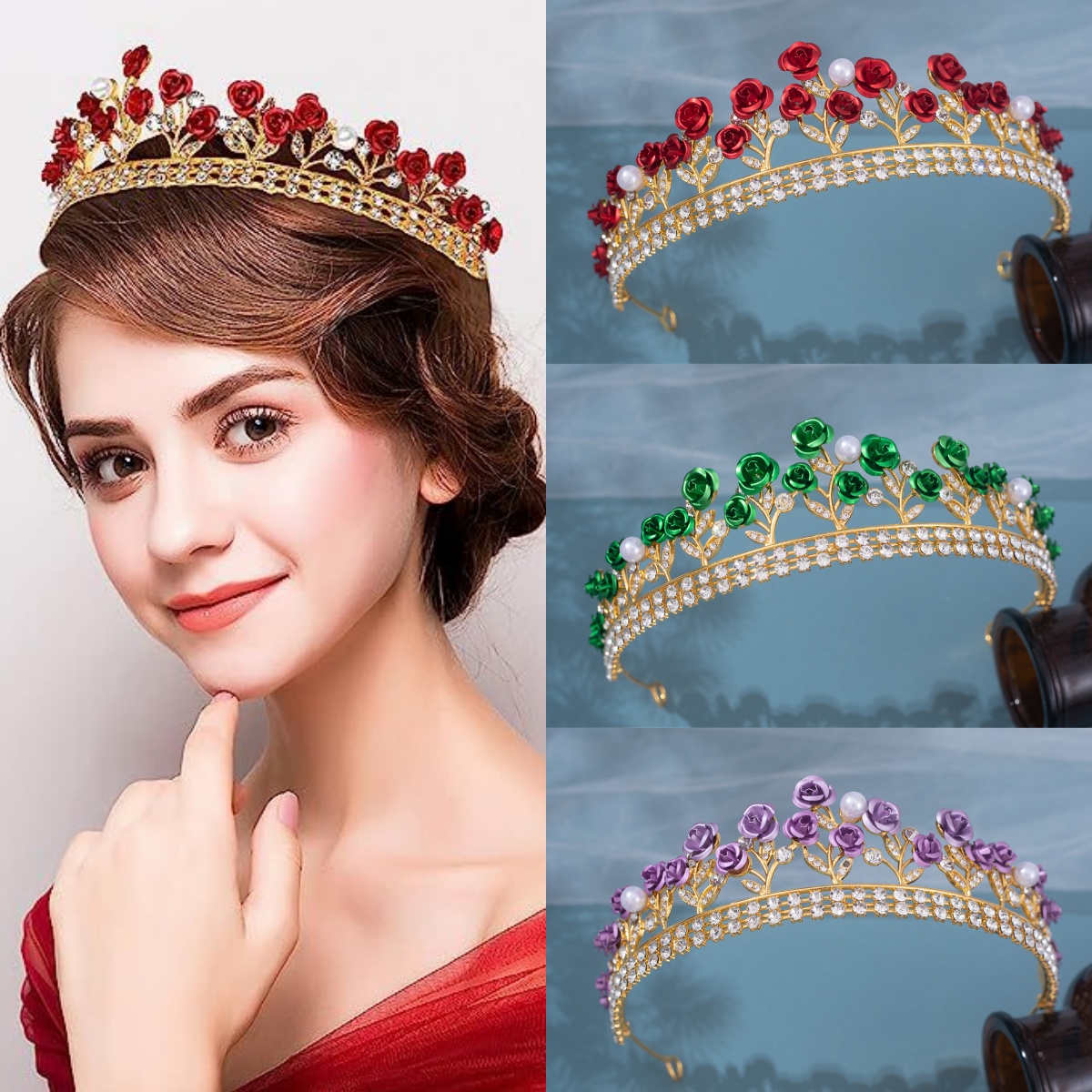 Baroque Ceramic Bridal Crown R - огляд і ціна Women'S Accessories And Jewelry